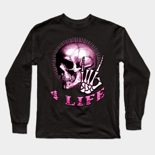 Metal 4 Life Pink Long Sleeve T-Shirt